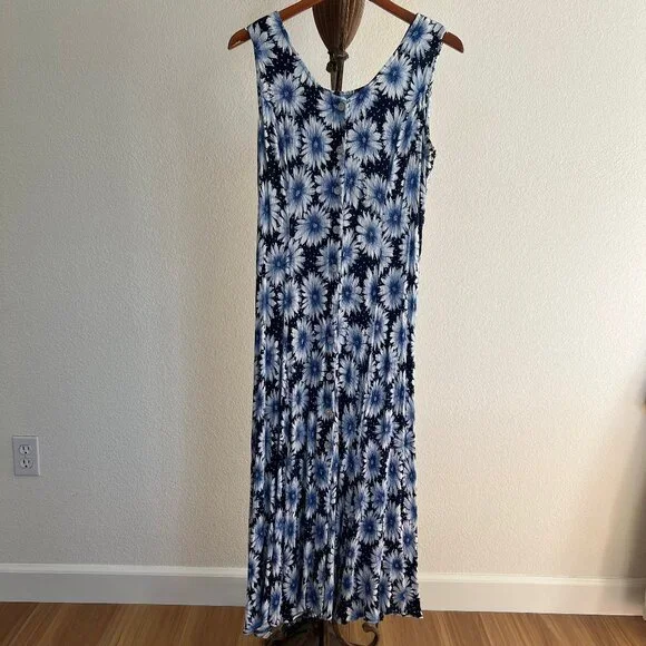 Dress Barn | Dresses | Dress Barn Womens Size 4 Floral Sleeveless Vneck  Buttonfront Midi Dress | Poshmark